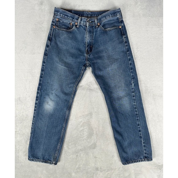 Levi's Other - Levi's 505 Jeans Men's 34x29 Blue Cotton Regular Fit Medium Wash Straight Leg